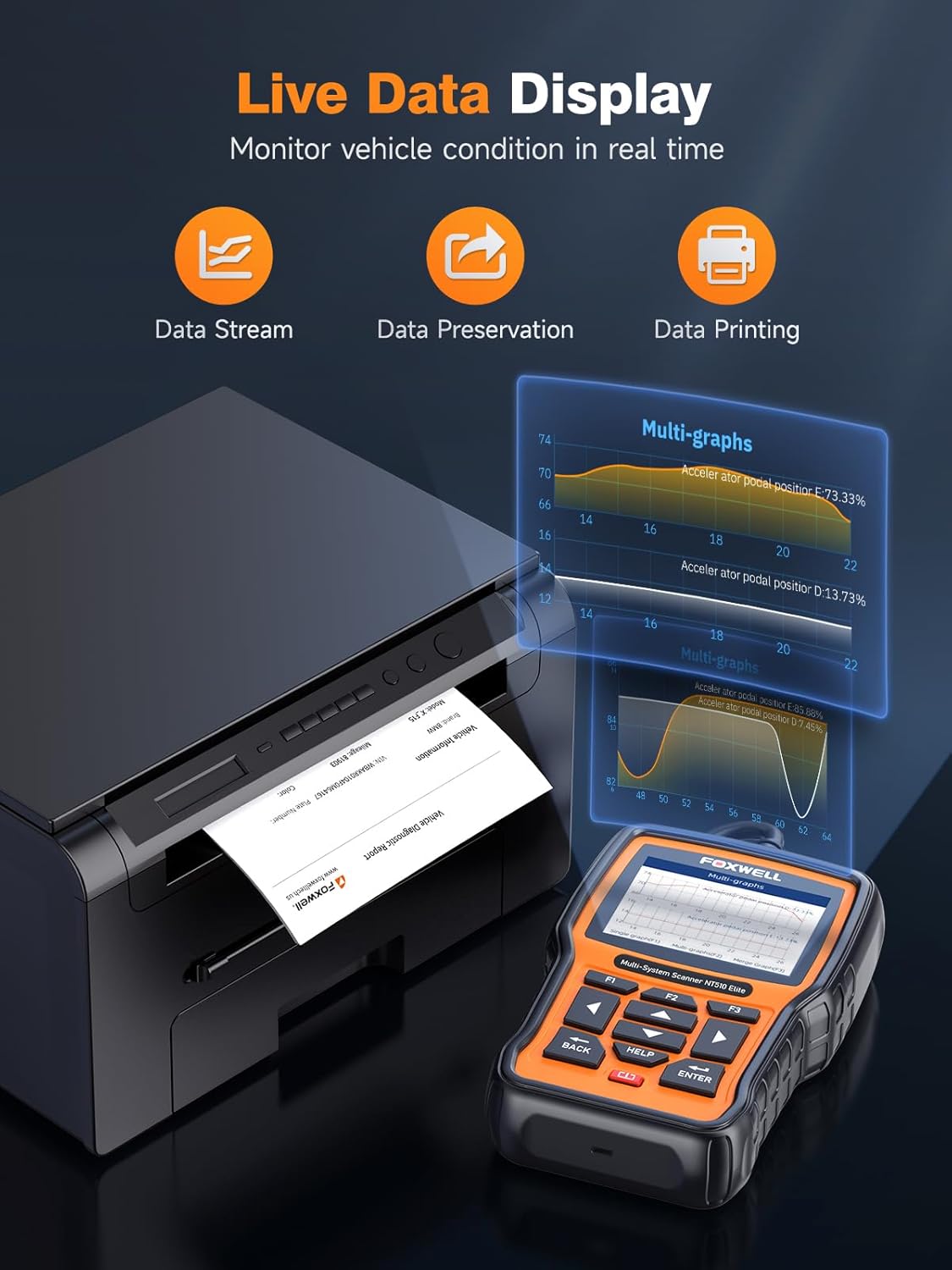 Thumbnail 6 de FOXWELL NT510 Elite: GM OBD2 Bi-Directional Diagnostic Tool for Engine, ABS, SRS & More