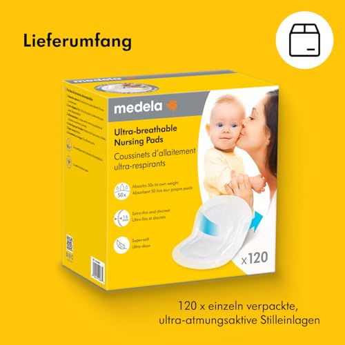 Thumbnail 8 de Medela Ultra-atmungsaktive Stilleinlagen – Hochgradig saugfähig, diskreter Tragekomfort, 120er Pack