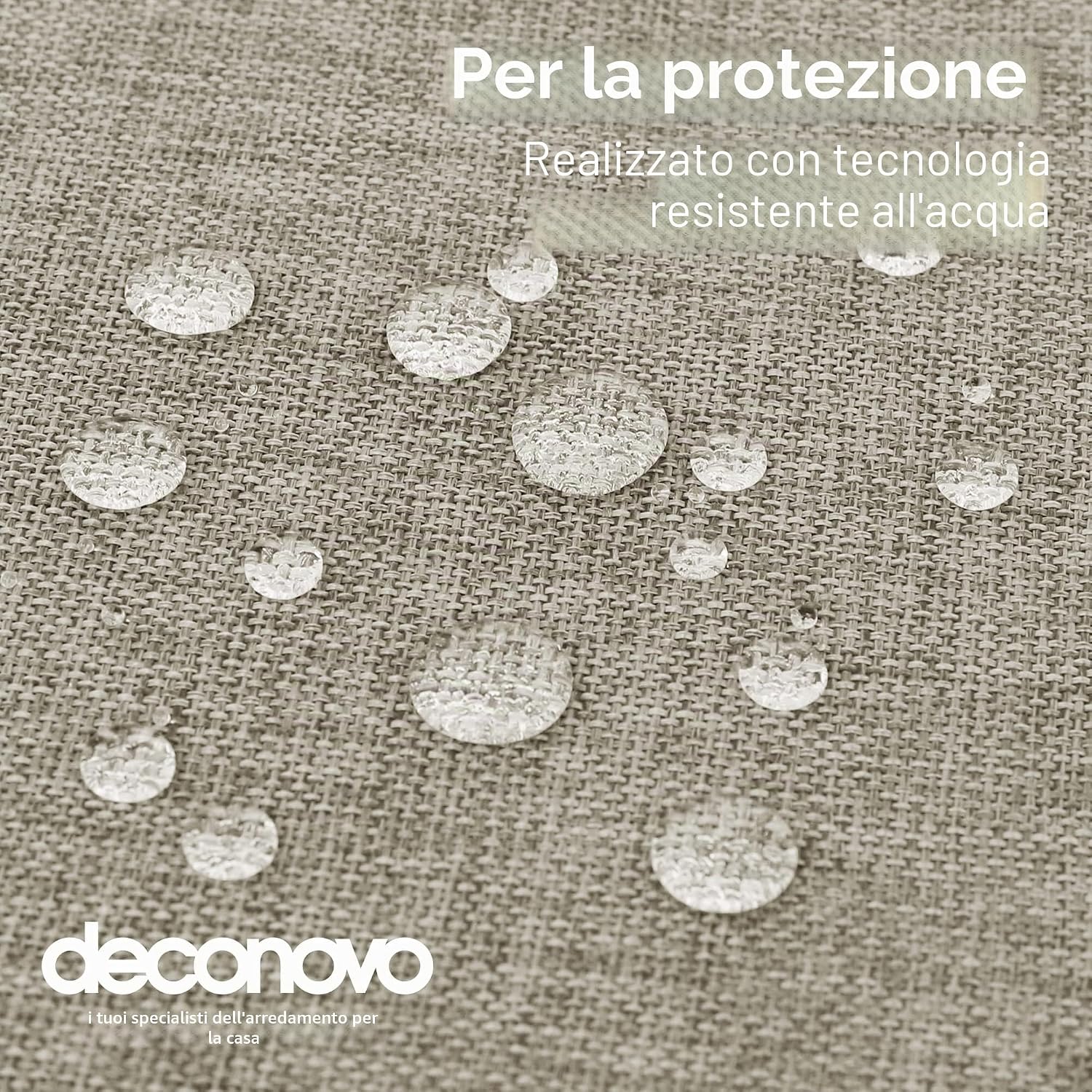 Thumbnail 3 de Deconovo Tovaglia Rettangolare in Finto Lino 130x130 cm – Effetto lino, tinta unica, 1 pezzo