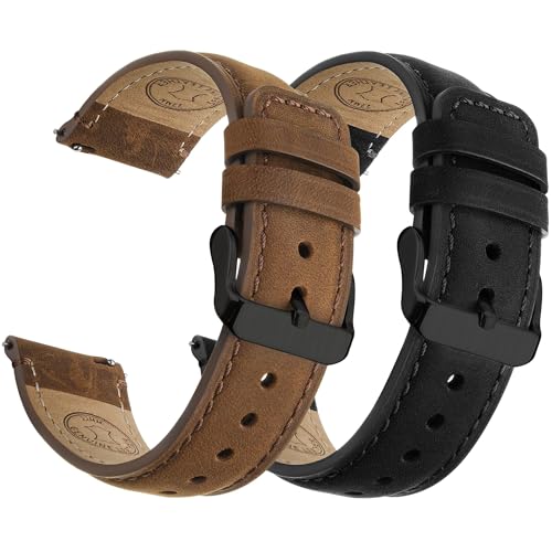 Detalle de Fullmosa Cinturino 22mm in Pelle Vera con sgancio rapido per orologi