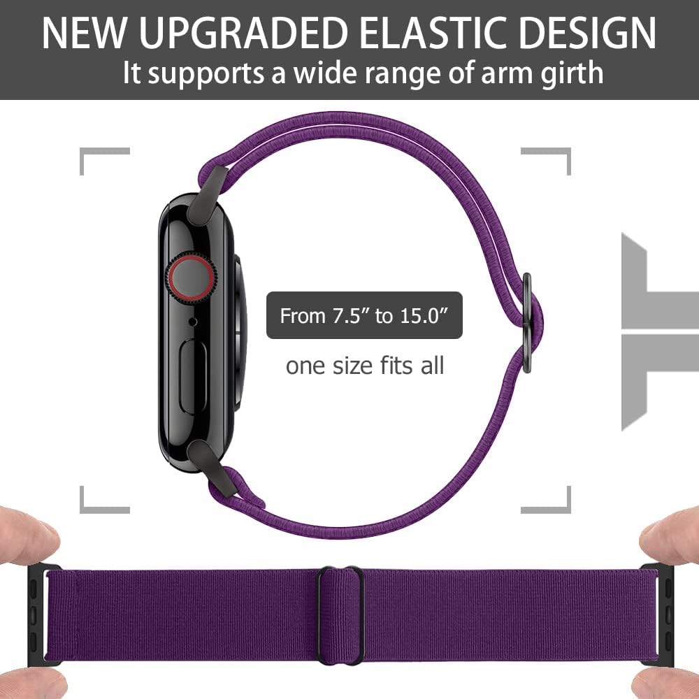 Detalle 2 de IFCASE 伸縮性ナイロン製Apple Watch用アームバンド・アンクルバンド ループバックル式