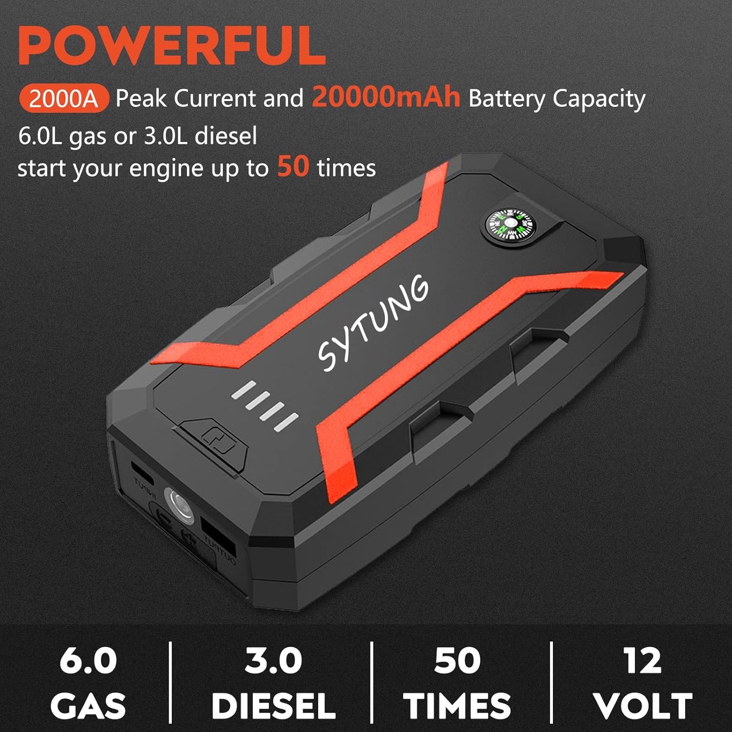 Thumbnail 2 de SYTUNG jump starter 2000A car booster pack