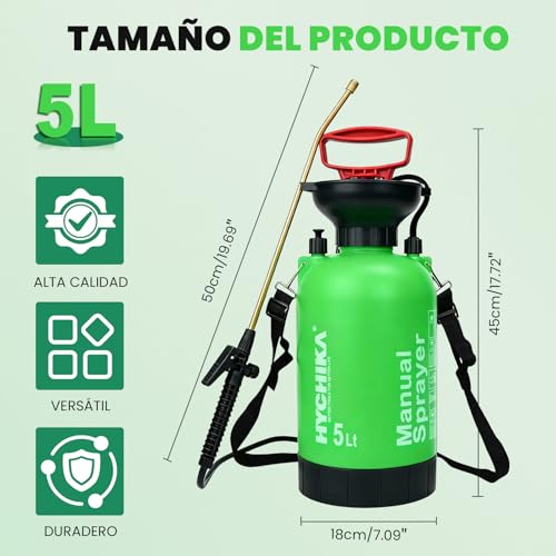 Thumbnail 2 de HYCHIKA Pulverizador a presión 5 L para jardinería