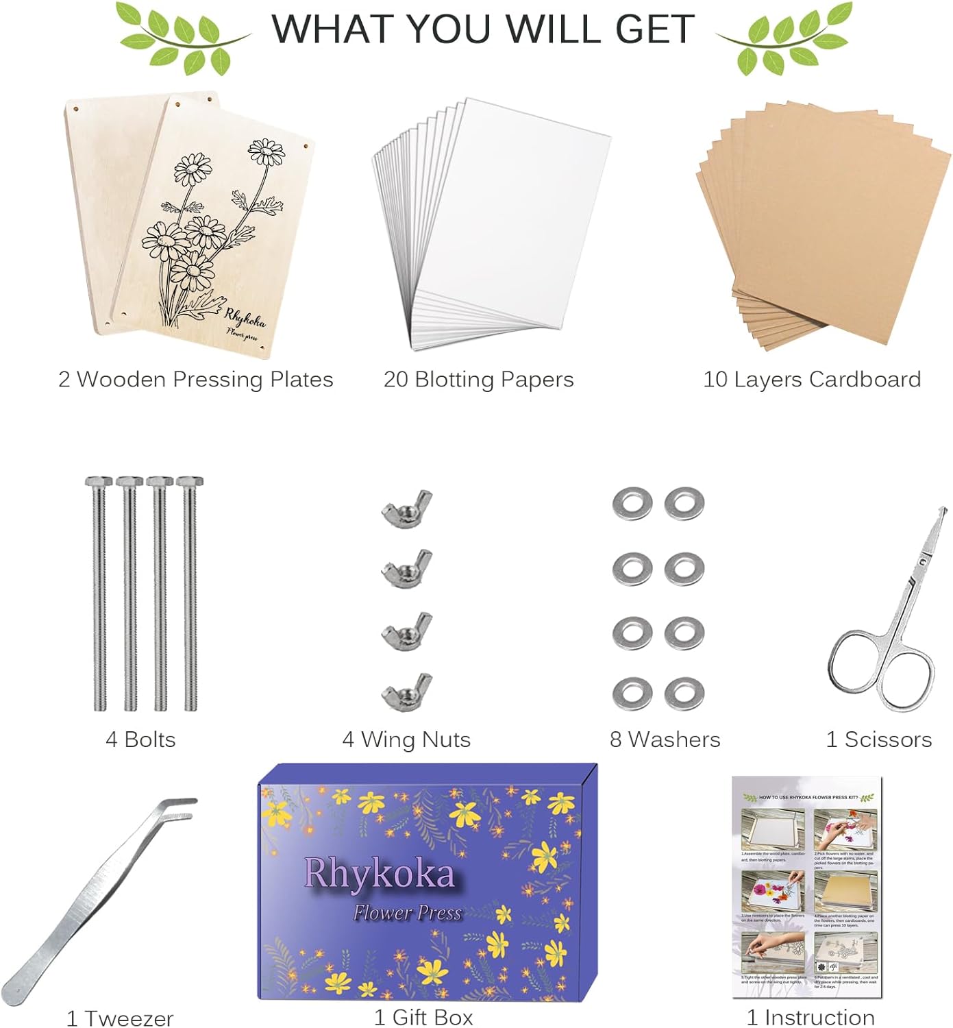 Thumbnail 3 de Rhykoka Large Flower Press Kit 10 Layers