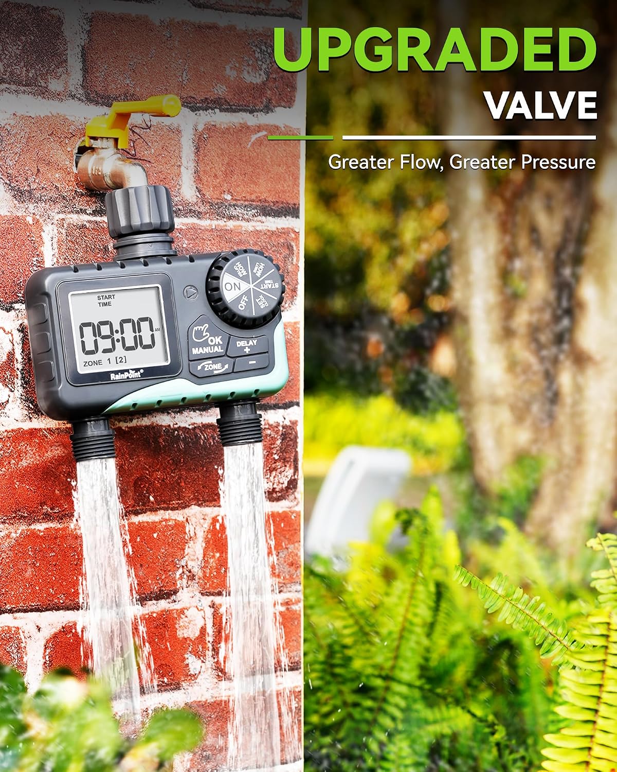 Detalle de RAINPOINT Garden Hose Timer, 2-Zone
