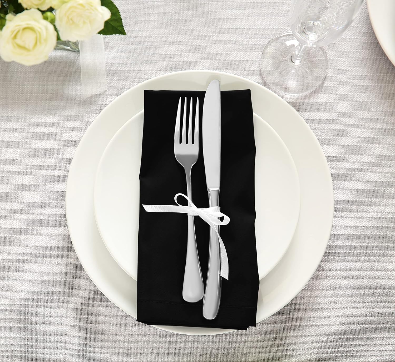Thumbnail 3 de Utopia Kitchen Stoffservietten 12er Pack Schwarz 46x46 cm