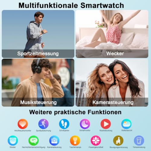Thumbnail 6 de Jugeman Smartwatch Herren mit Telefonfunktion – 2,06" HD-Smartwatch mit GPS