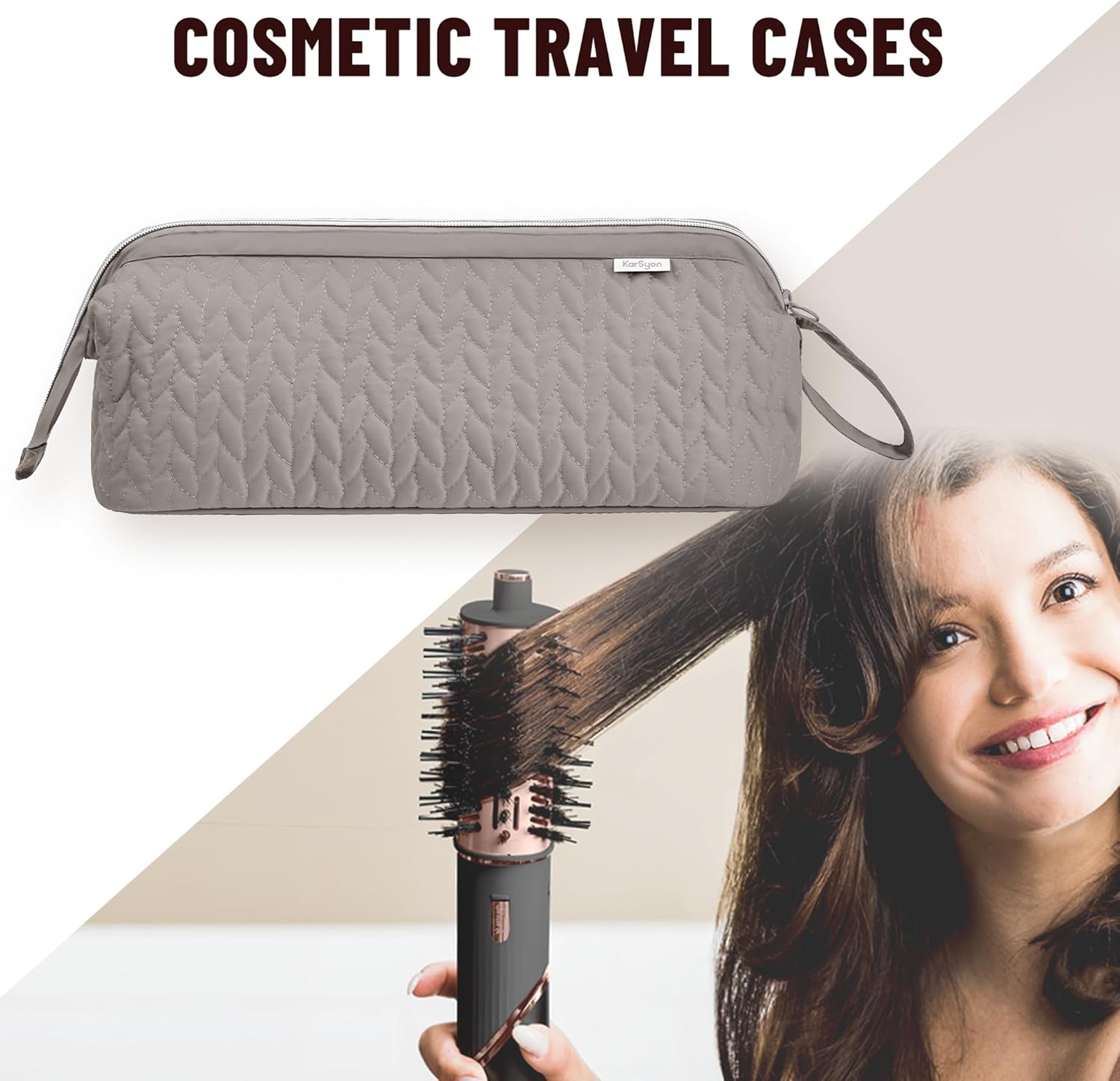 Thumbnail 6 de KarSyon Shark Flex Style Case Travel Bag for Airwrap/Flat Iron Accessories (Camel)