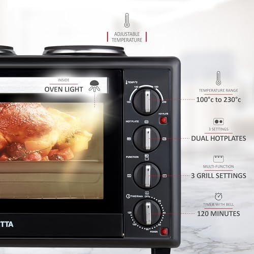 Thumbnail 2 de NETTA 45L Mini Oven with Double Hotplates & Electric Grill