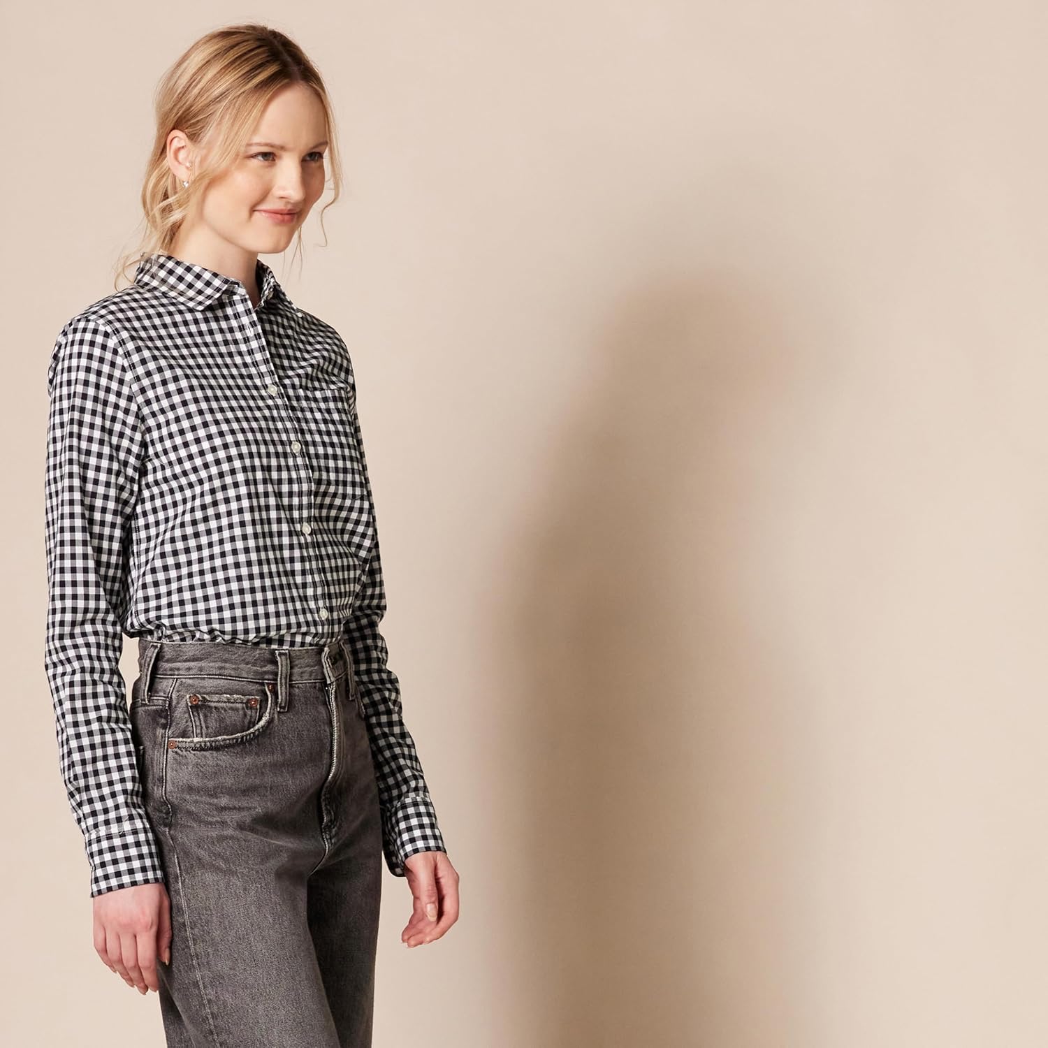 Thumbnail 2 de Amazon Essentials Damen Regular-Fit Langarm-Button-Down-Popeline-Hemd