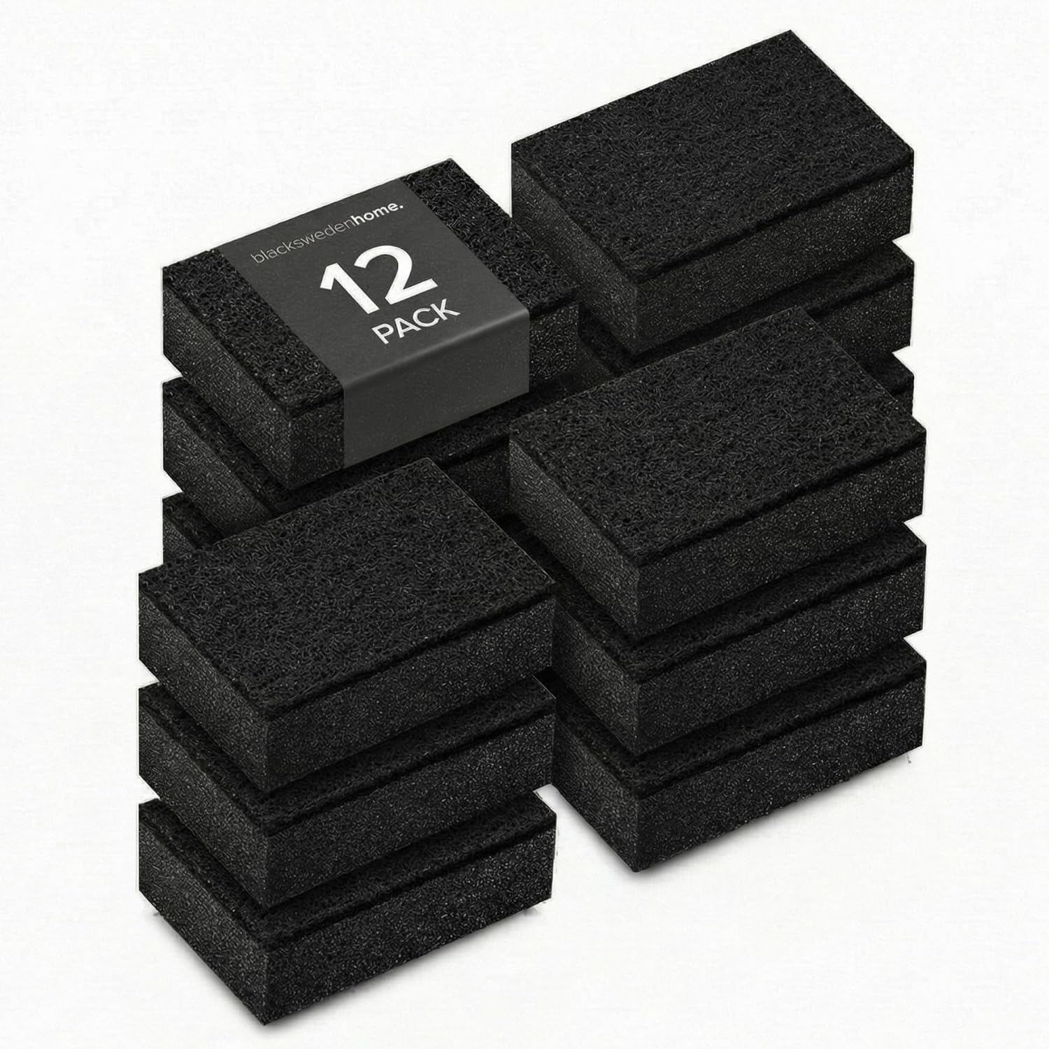 Detalle de blackswedenhome. SVAMP Schwamm 12 Stück Schwarz