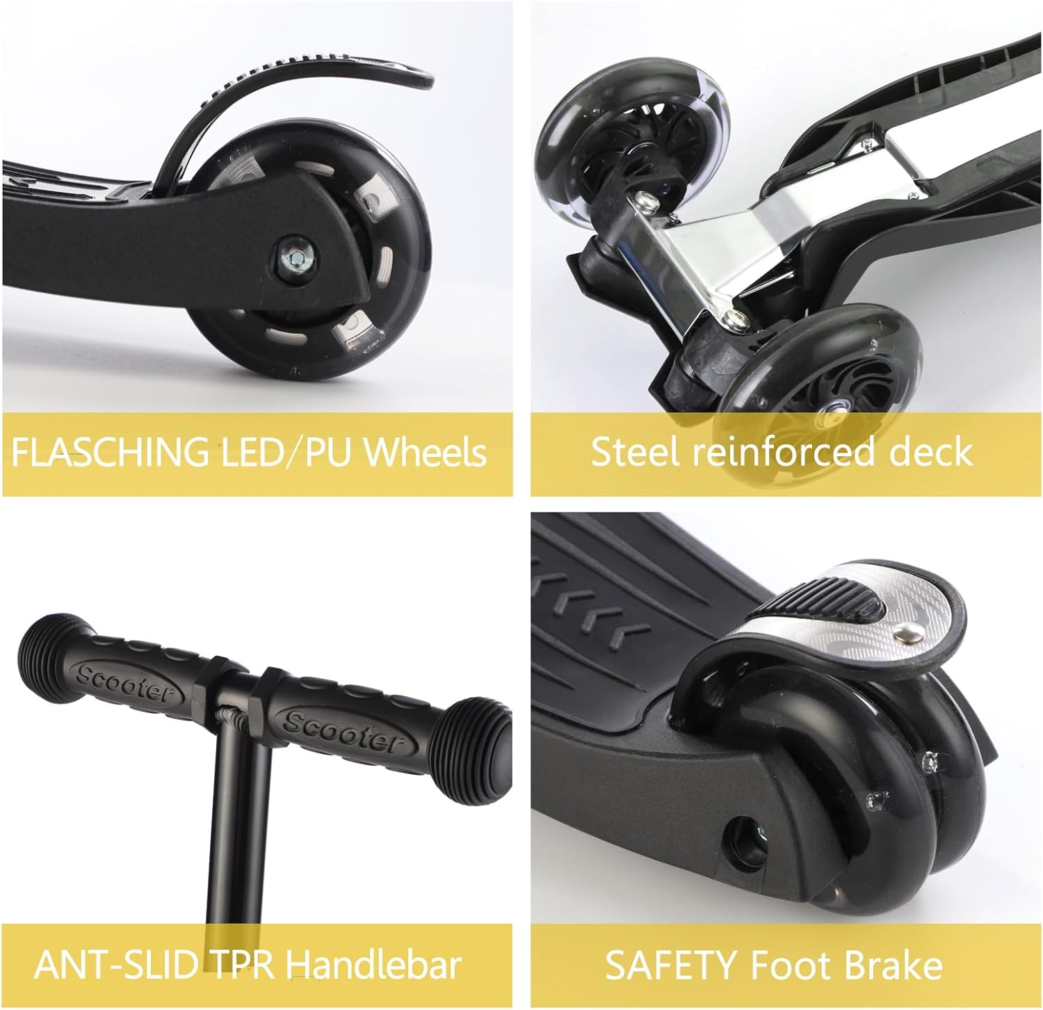 Thumbnail 6 de 3 Wheel Scooter for Kids Ages 3-12 with Light-Up Wheels
