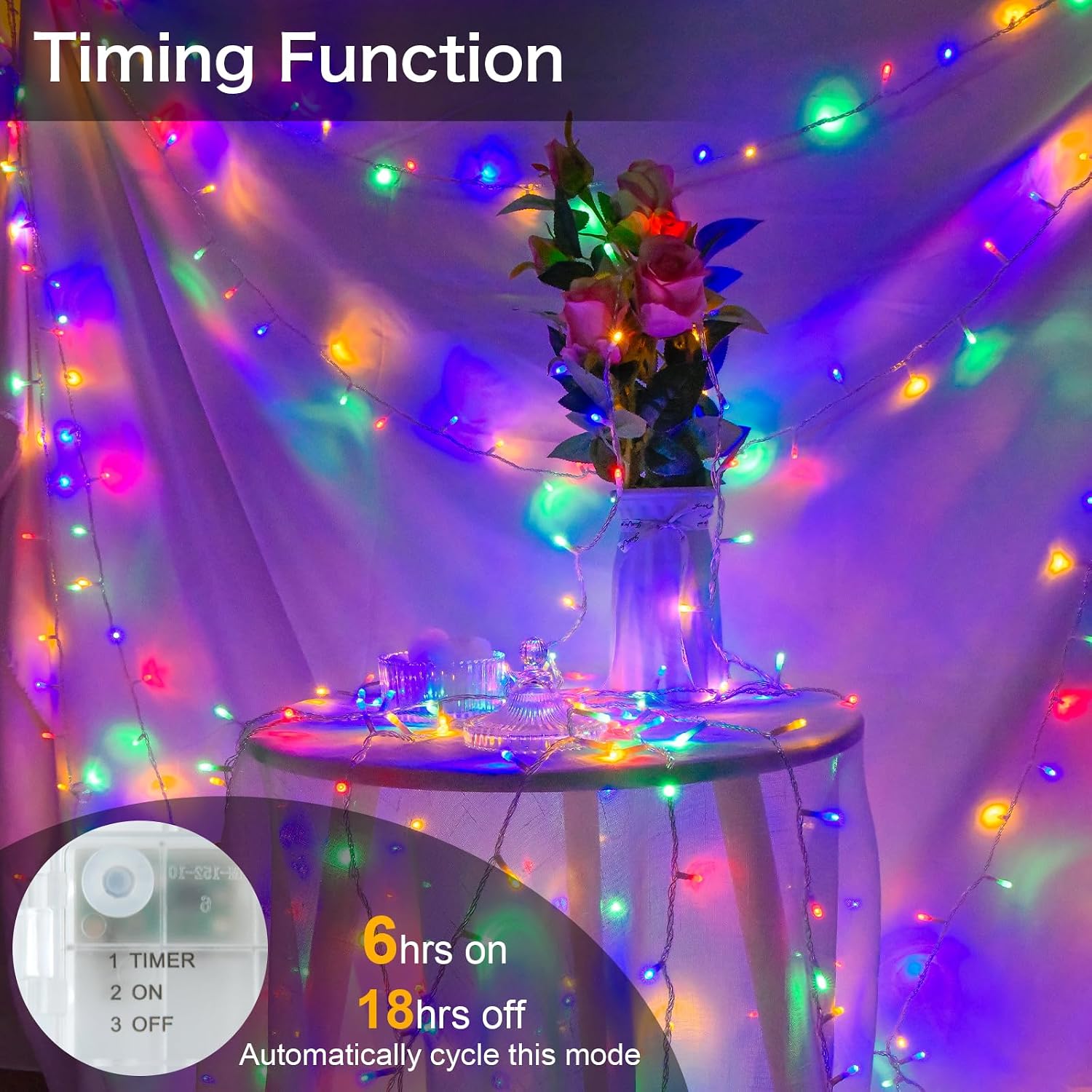 Thumbnail 2 de Fairy Lights Battery Operated Waterproof String Lights with Timer – 3m, 30 LEDs