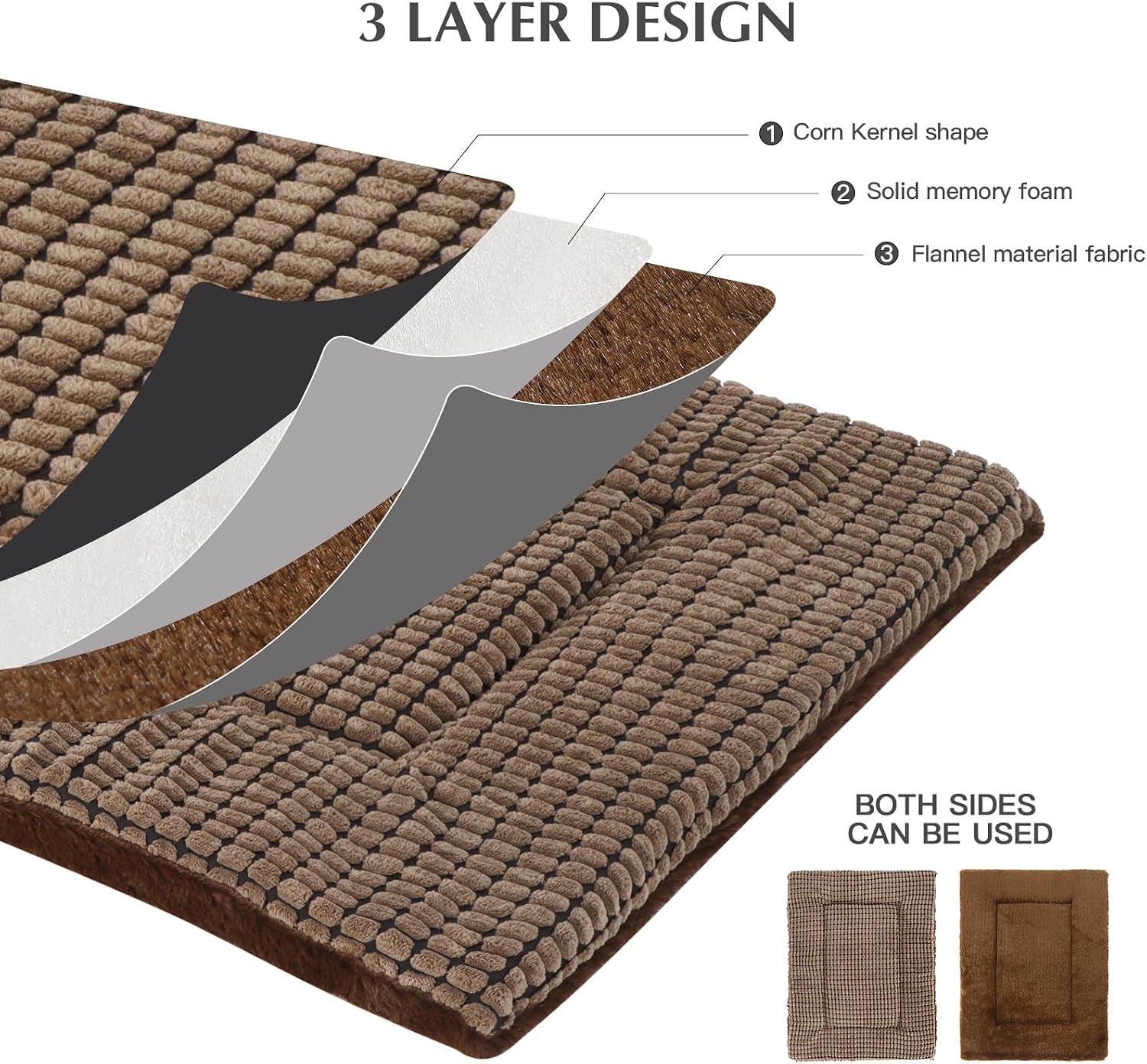 Detalle de BVAGSS Dog bed mat 4 cm memory foam