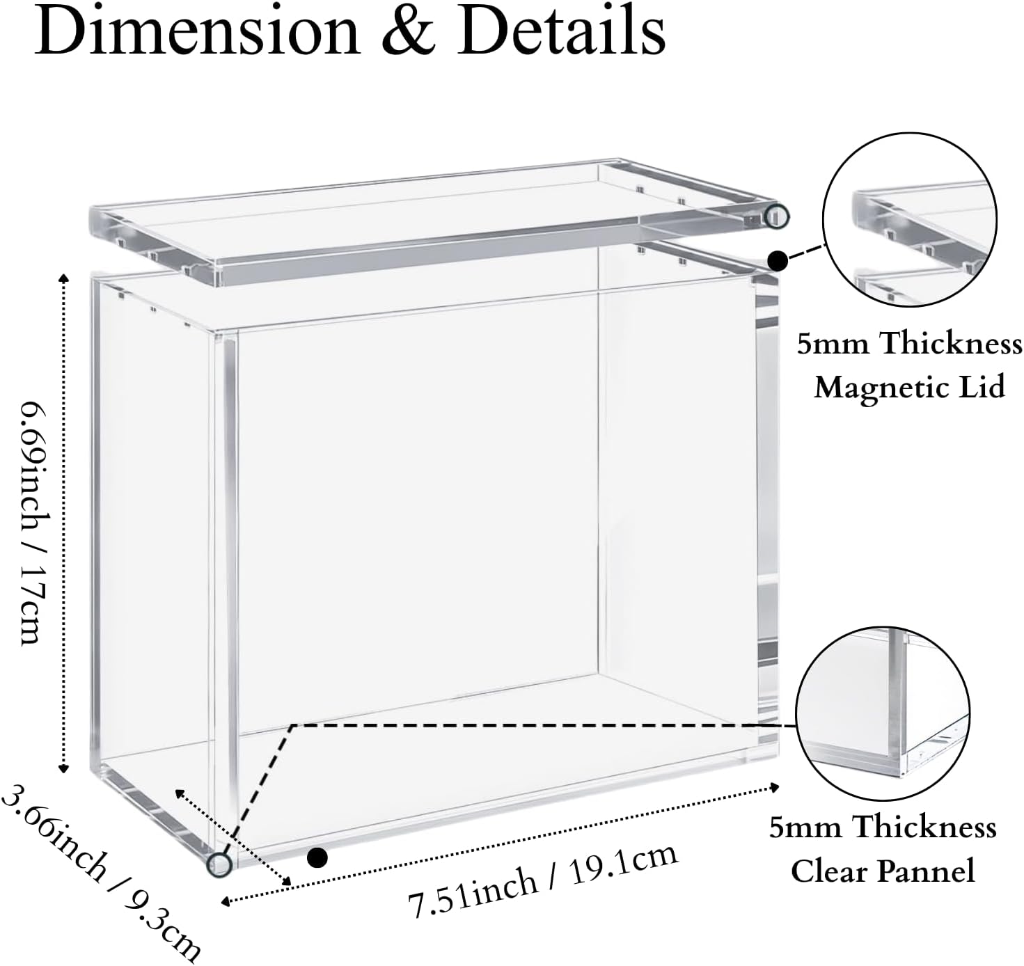 Detalle de MYLARREN Elite Trainer Box protector, 8 mm acrylic