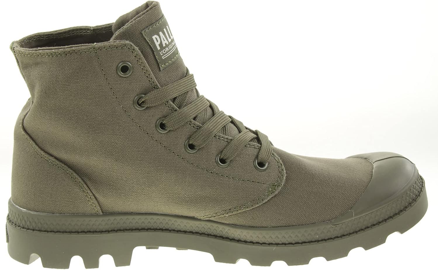 Detalle de Palladium Pampa Hi Mono 73322K76 – Bottes vert olive à lacets