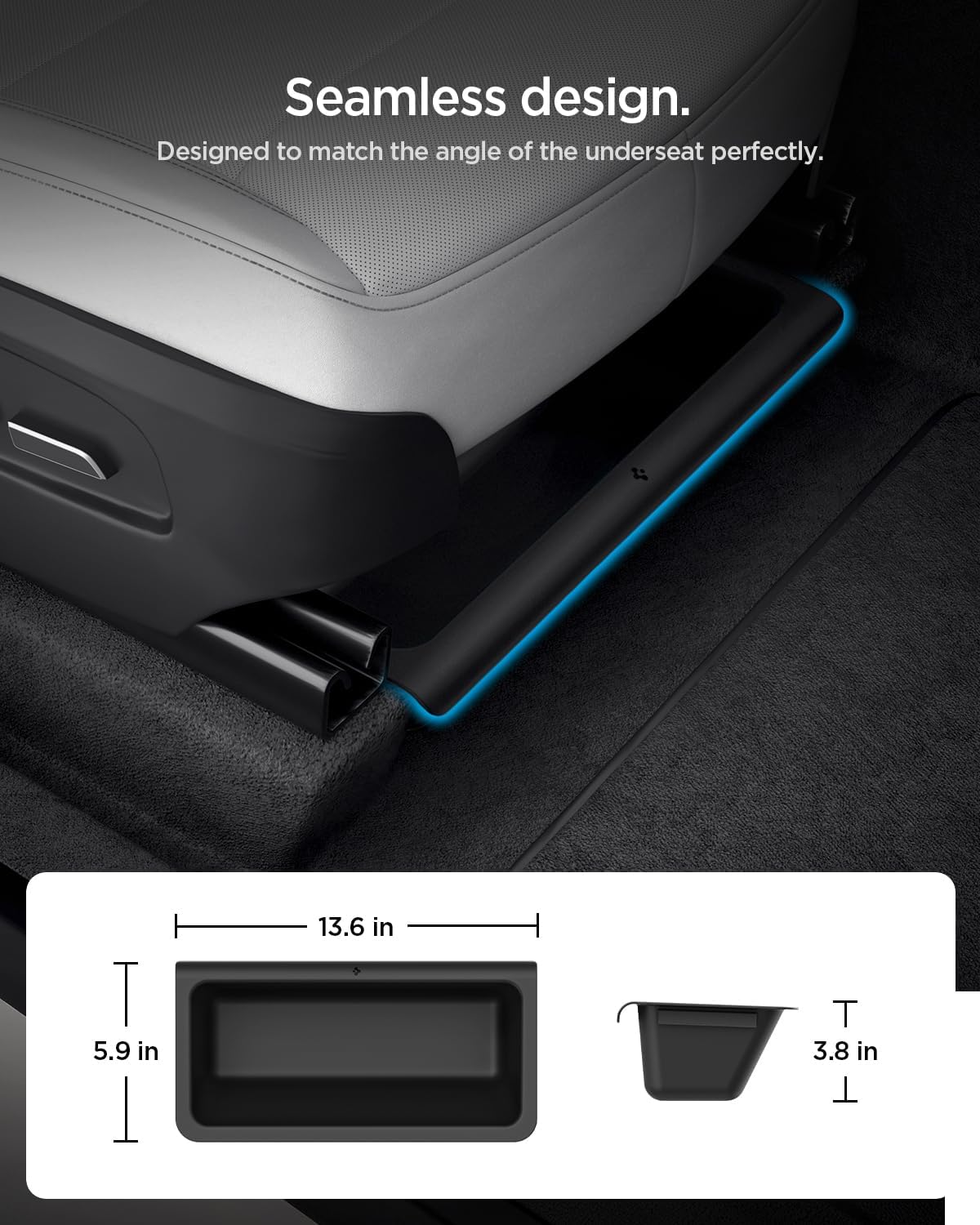 Thumbnail 4 de Spigen Tesla Model Y Juniper – Bac de rangement sous siège (Standard/Premium/Performance 2025-2026)