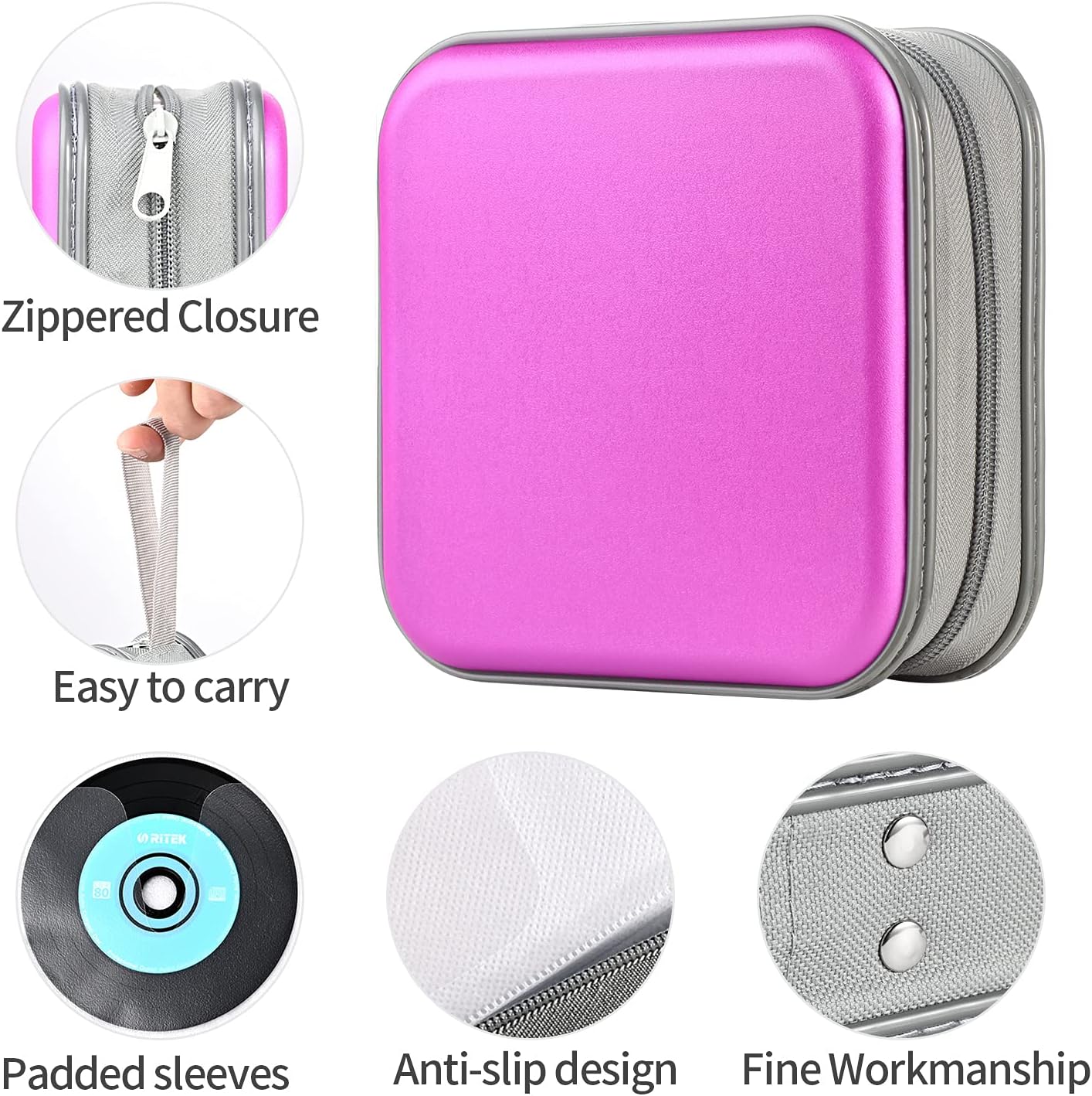 Detalle 2 de UENTIP CD DVD Case 48 Capacity