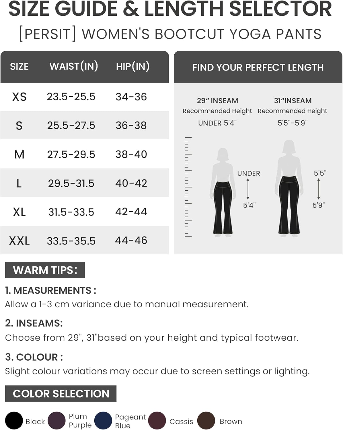 Thumbnail 5 de Persit Bootcut Yoga Pants for Women with Pockets (29''/31'')