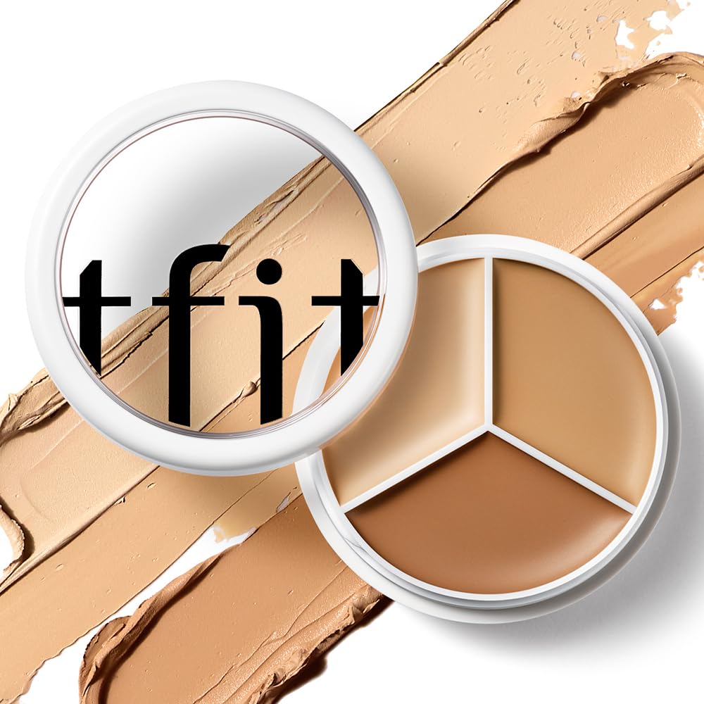 Thumbnail 1 de TFIT Multi-Use Pot Concealer - Triple Palette (01 Neutral) | Full Coverage, Crease-Proof Concealer for Dark Circles & Redness