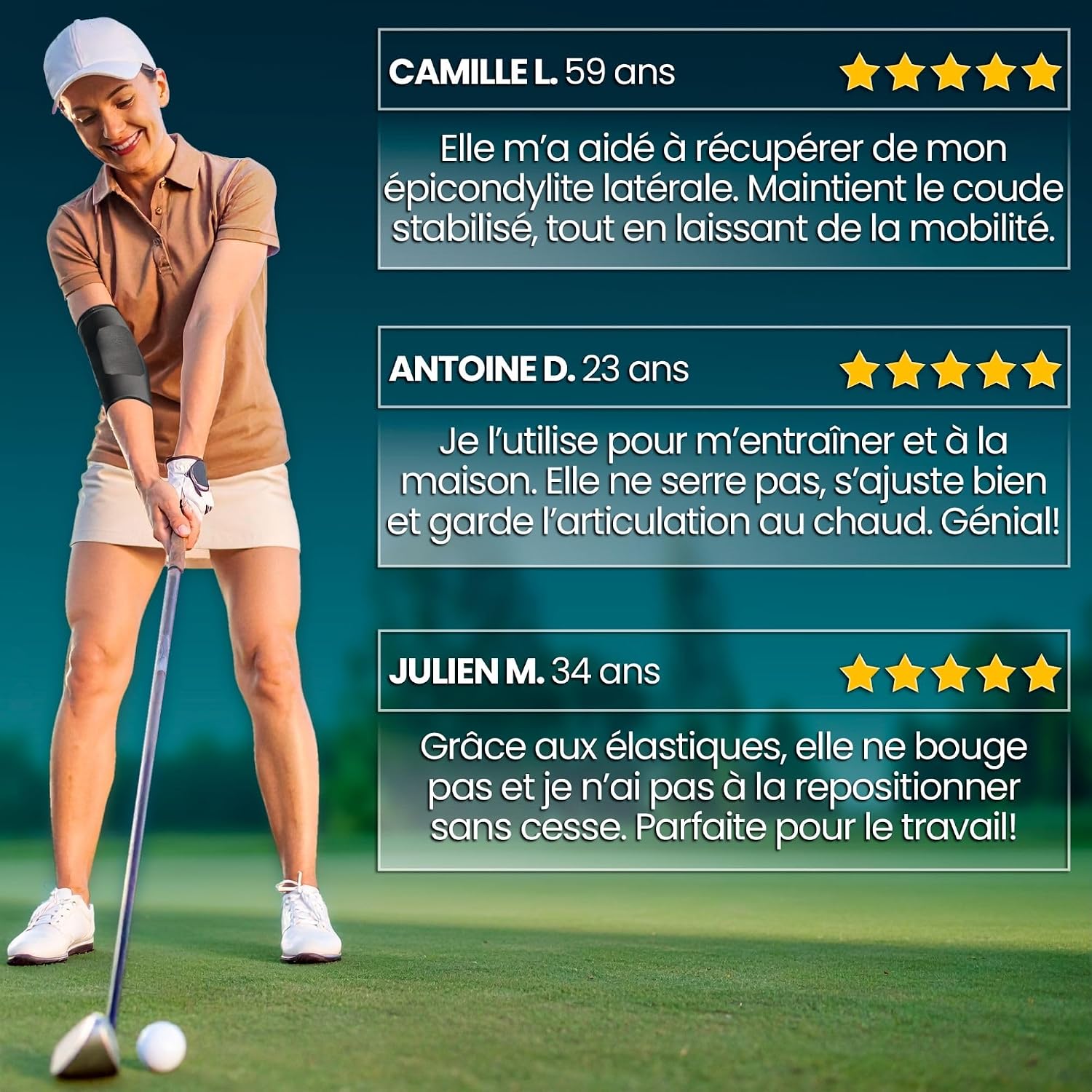 Thumbnail 6 de NativoDex Coudière de compression pour tendinite et épicondylite (tennis, gym, crossfit, golf)