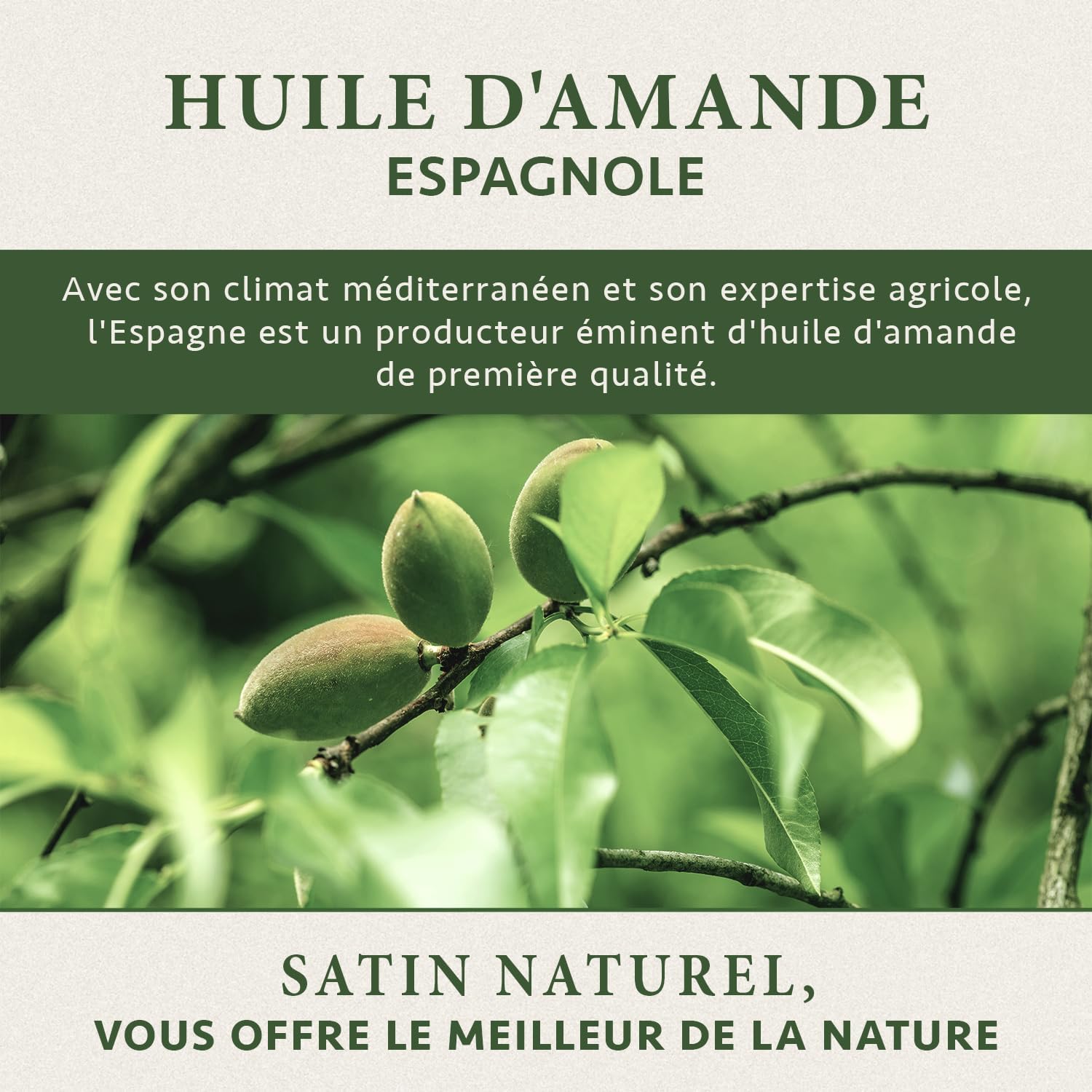Detalle de Huile Amande Douce Bio 200 ml (100 % pure, pressée à froid) pour corps, cheveux et massage