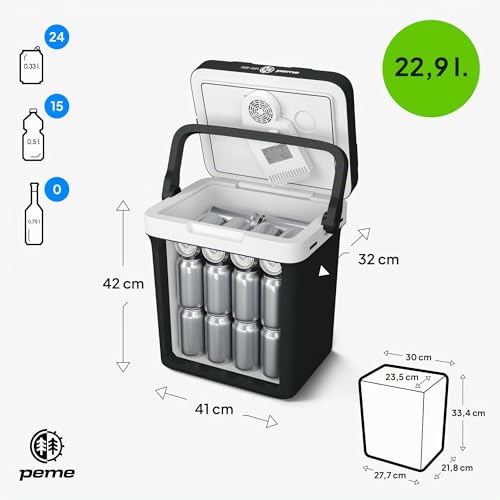 Detalle de peme Frigo Portatile Elettrico 12V/220V da 22,9 L: frigorifero per auto, camper e vita quotidiana