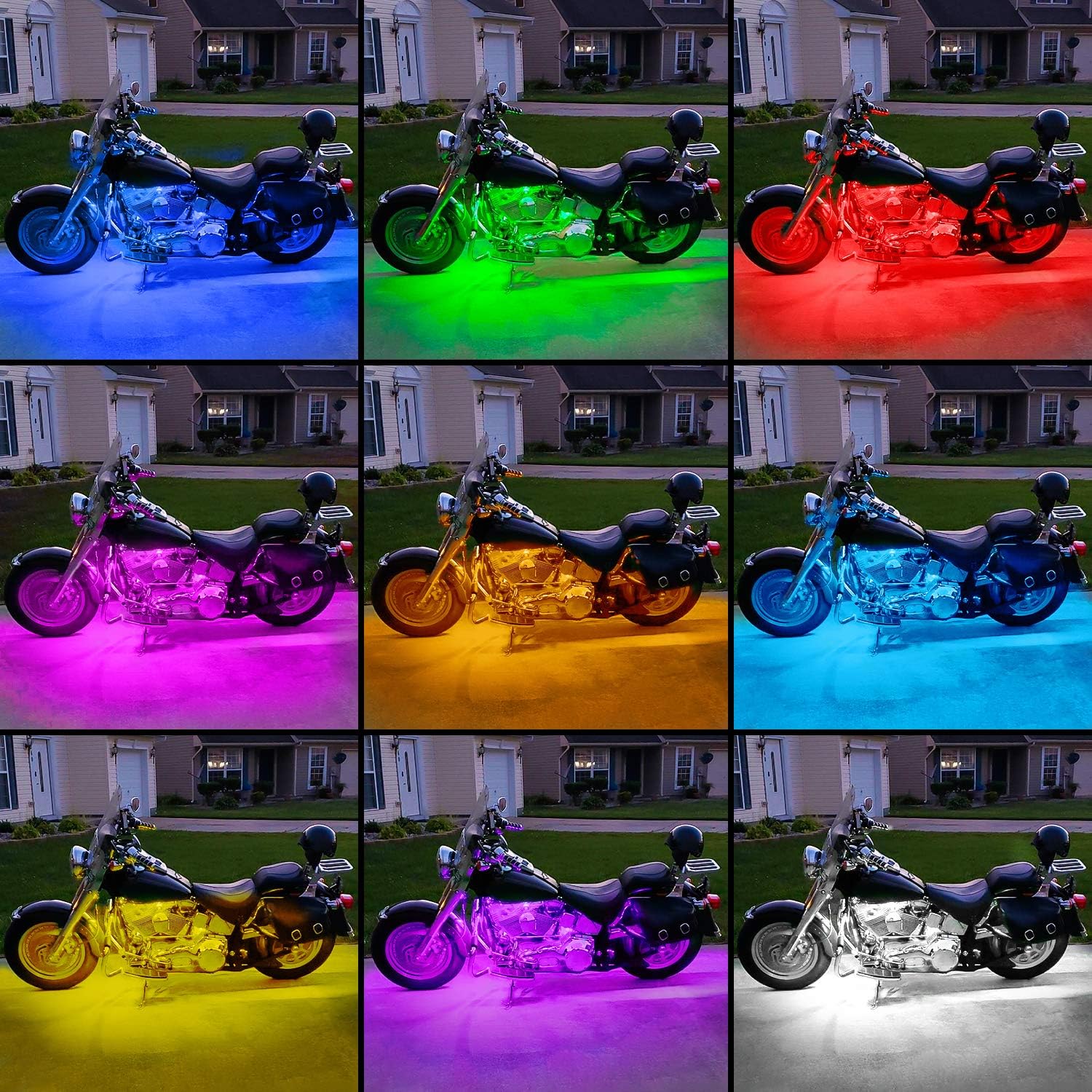 Thumbnail 5 de Nilight TL-42 Motorcycle RGB LED Light Kit 8PCS