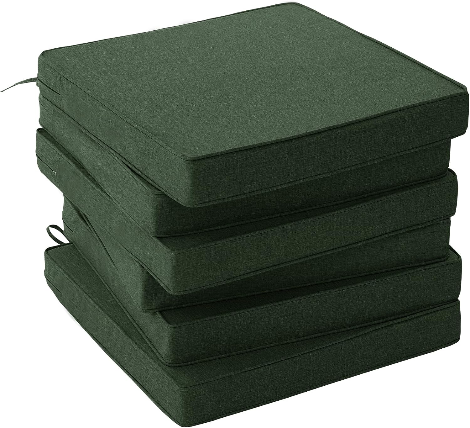 Detalle de Fitfree FFZD1919OG6P Outdoor Chair Cushions, 6-Pack, 19 x 19 Inch, Olive Green