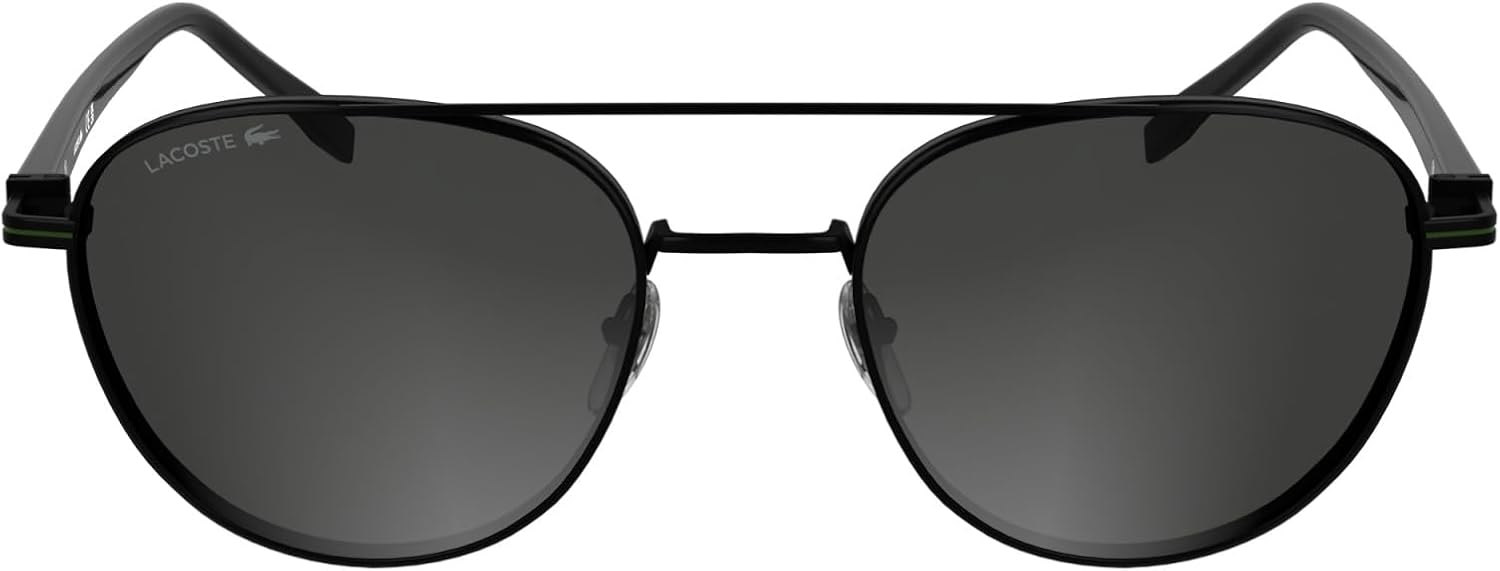 Detalle de Lunettes de soleil homme Lacoste Homme : monture métallique arrondie et branches en acétate