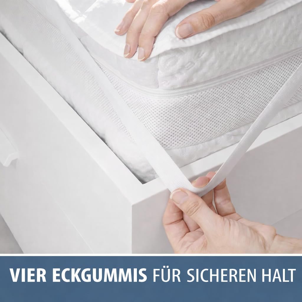 Detalle de FAM Home Coprimaterasso traspirante Cotton Touch: protezione semplice e durevole
