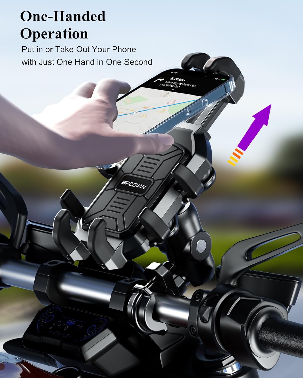 Thumbnail 4 de BRCOVAN Motorrad Handyhalterung 5,4–7,2 Zoll
