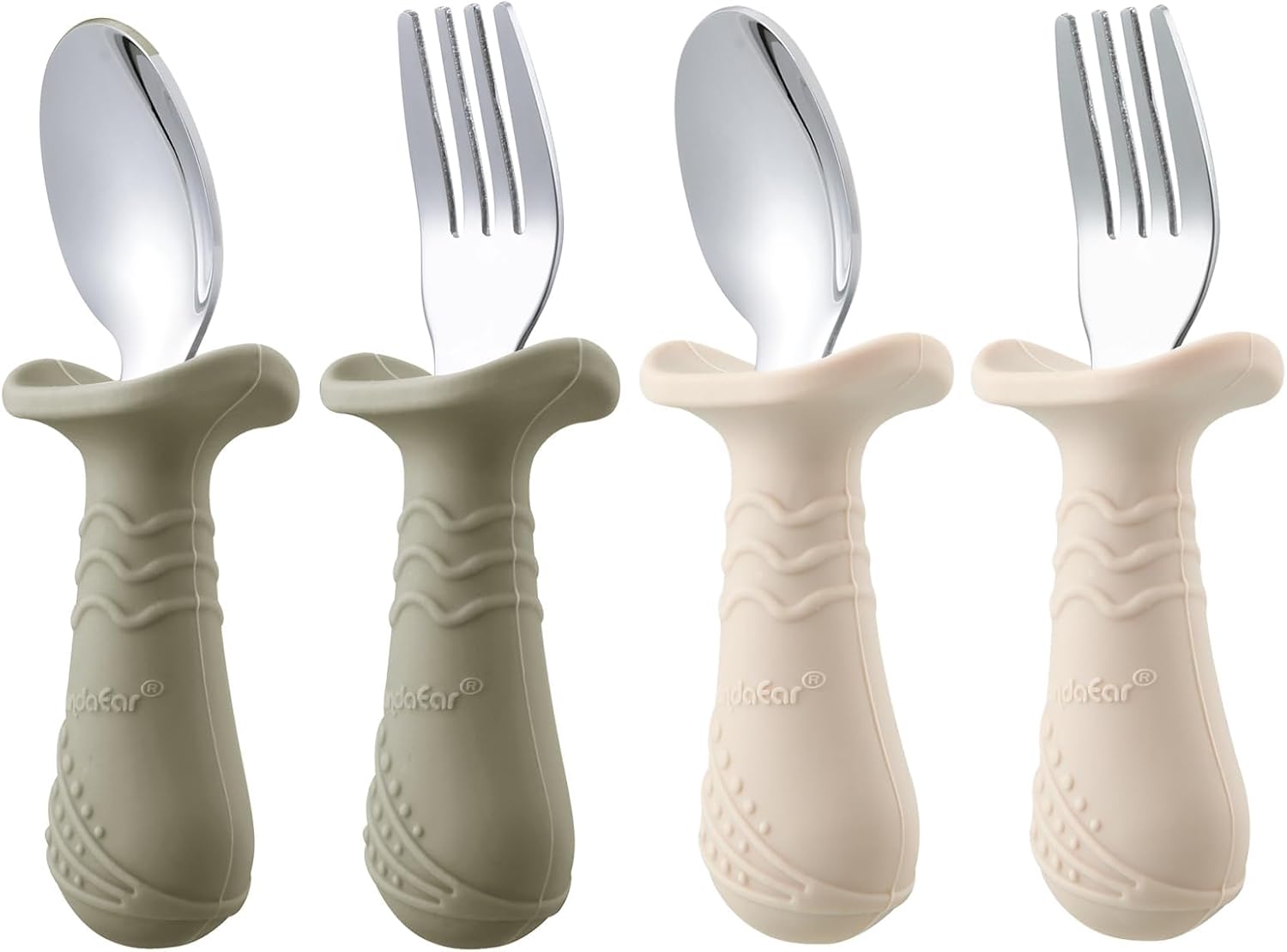 Thumbnail 6 de PandaEar Toddler Flatware Sets babybestek, 6-delig in silicone en roestvrij staal