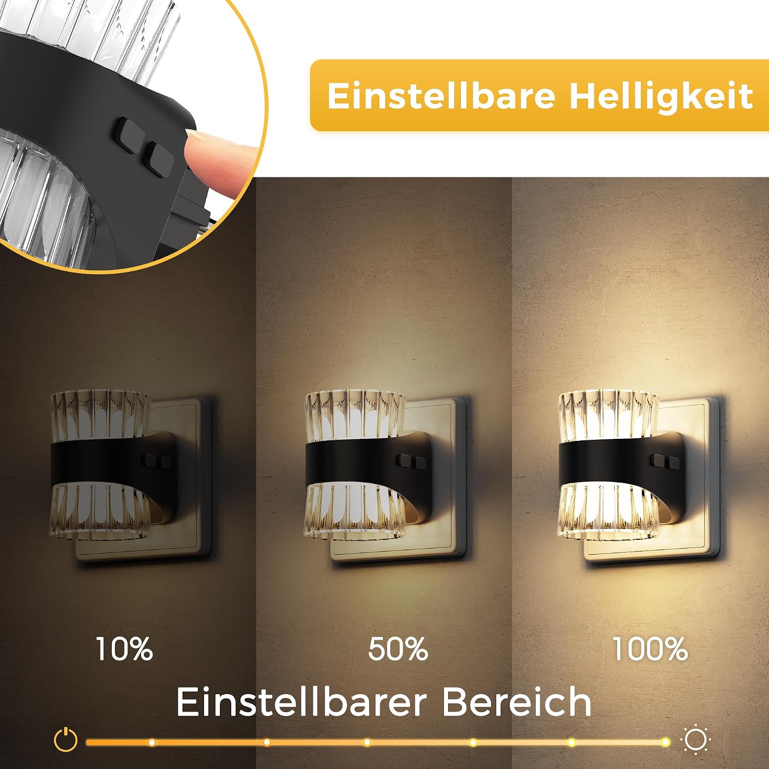 Thumbnail 3 de LOHAS-LED Nachtlicht-Steckdose mit Dämmerungssensor (3CCT, dimmbar) – 3000/4000/5000 K