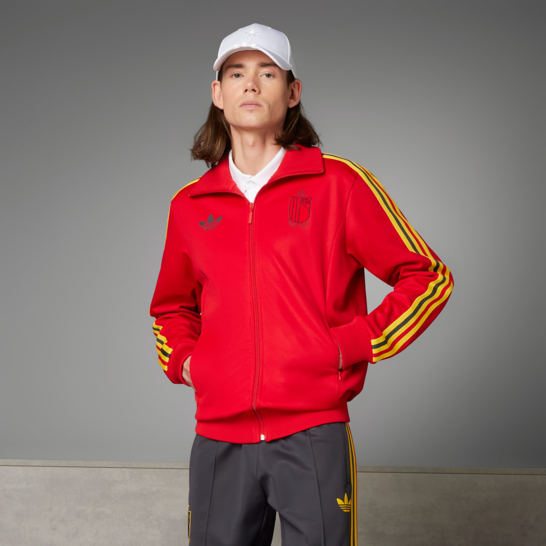 Detalle de Chaqueta Beckenbauer Bélgica de Adidas – Rojo