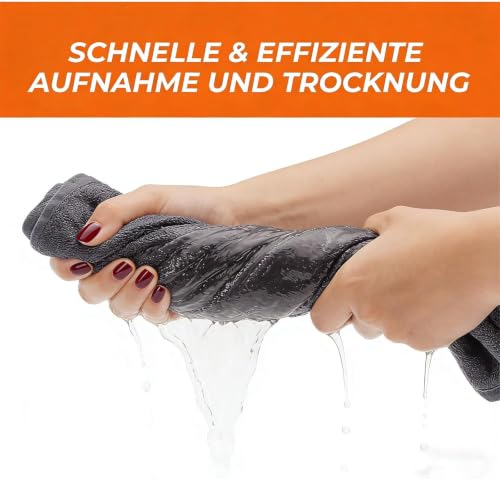 Detalle de GESTAND Gym Handtuch 2er Set – Microfaser Fitnesshandtücher 120 x 50 cm mit Reißverschlusstasche