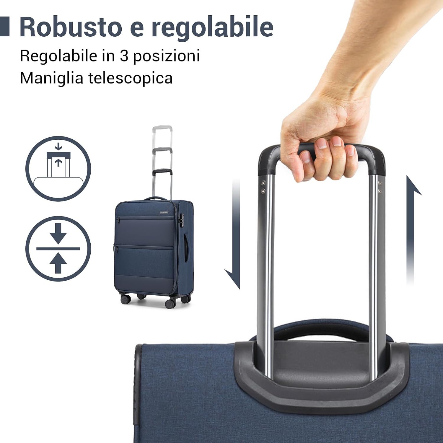 Thumbnail 3 de British Traveller Valigia Cabina 57,5cm