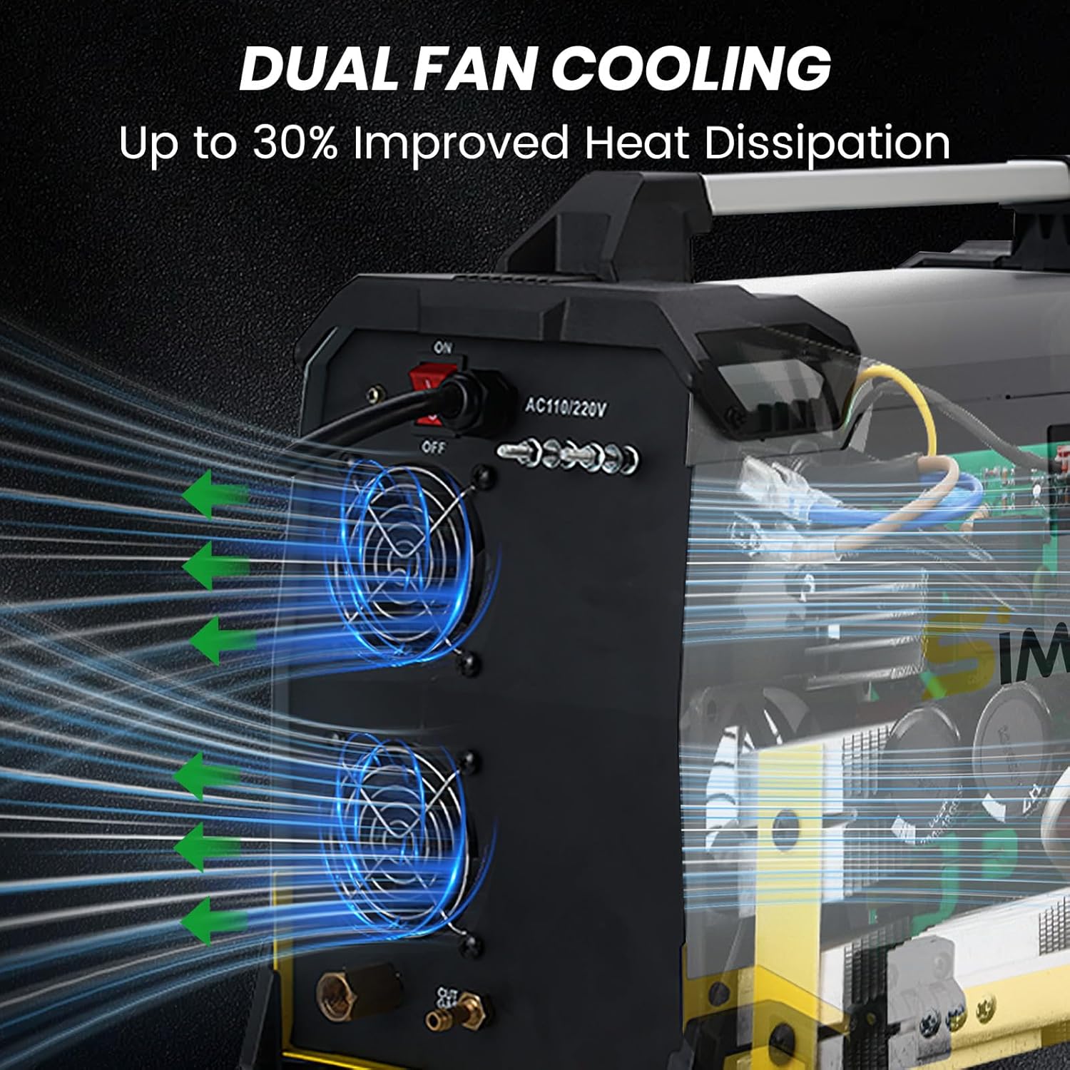 Detalle 2 de SSIMDER 200A 10-in-1 Multi-Process MIG Welder 220V (MIG, HF TIG, Stick & Plasma Cutting)