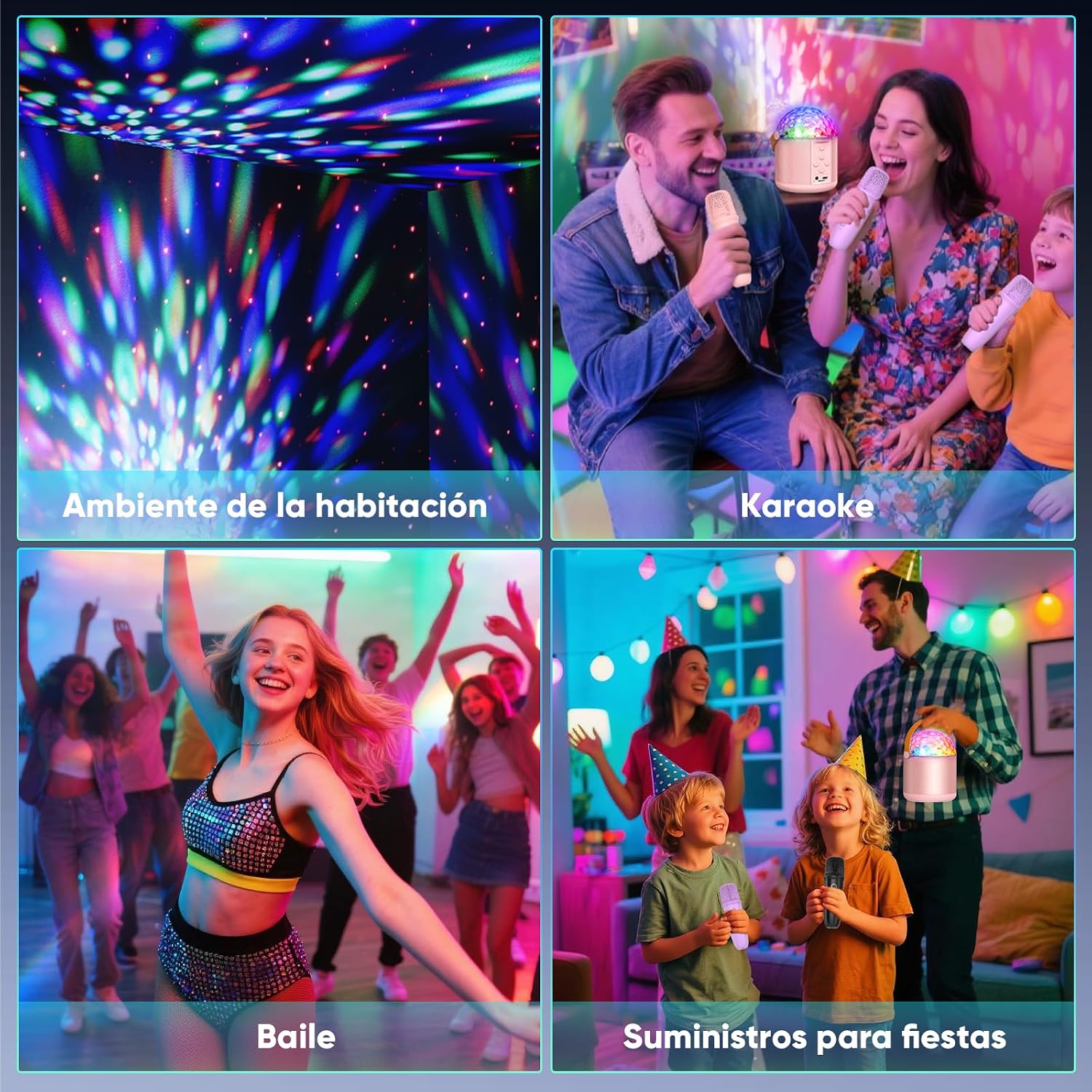 Thumbnail 5 de Karaoke Infantil 2 Micrófonos inalámbricos LED