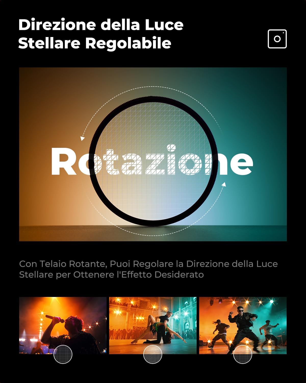Thumbnail 6 de K&F CONCEPT Nano-Klear 52mm Filtri a Stella: luce stellata regolabile e alta definizione