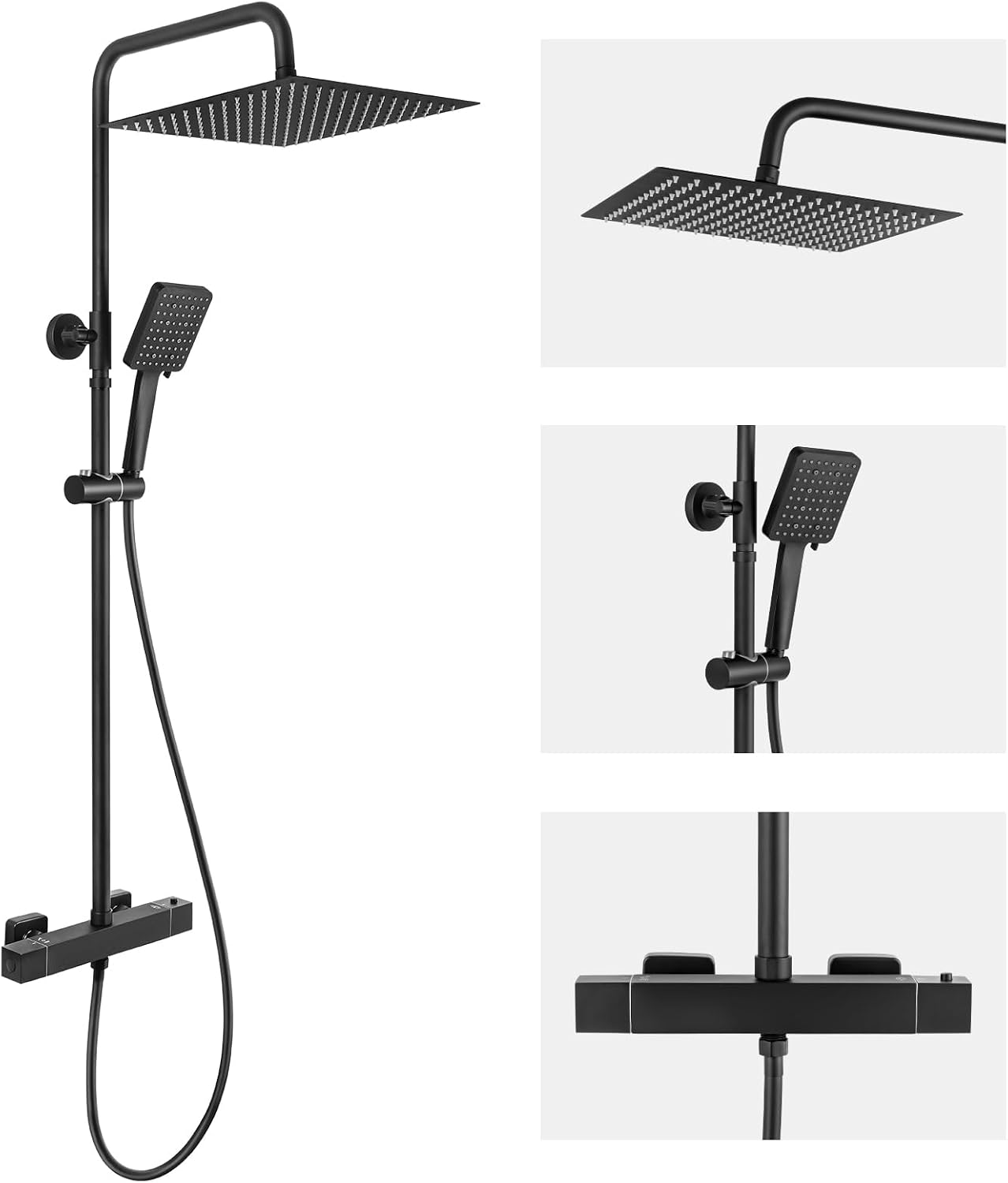 Thumbnail 6 de DERW Thermostatic Shower Mixer 12" rainhead