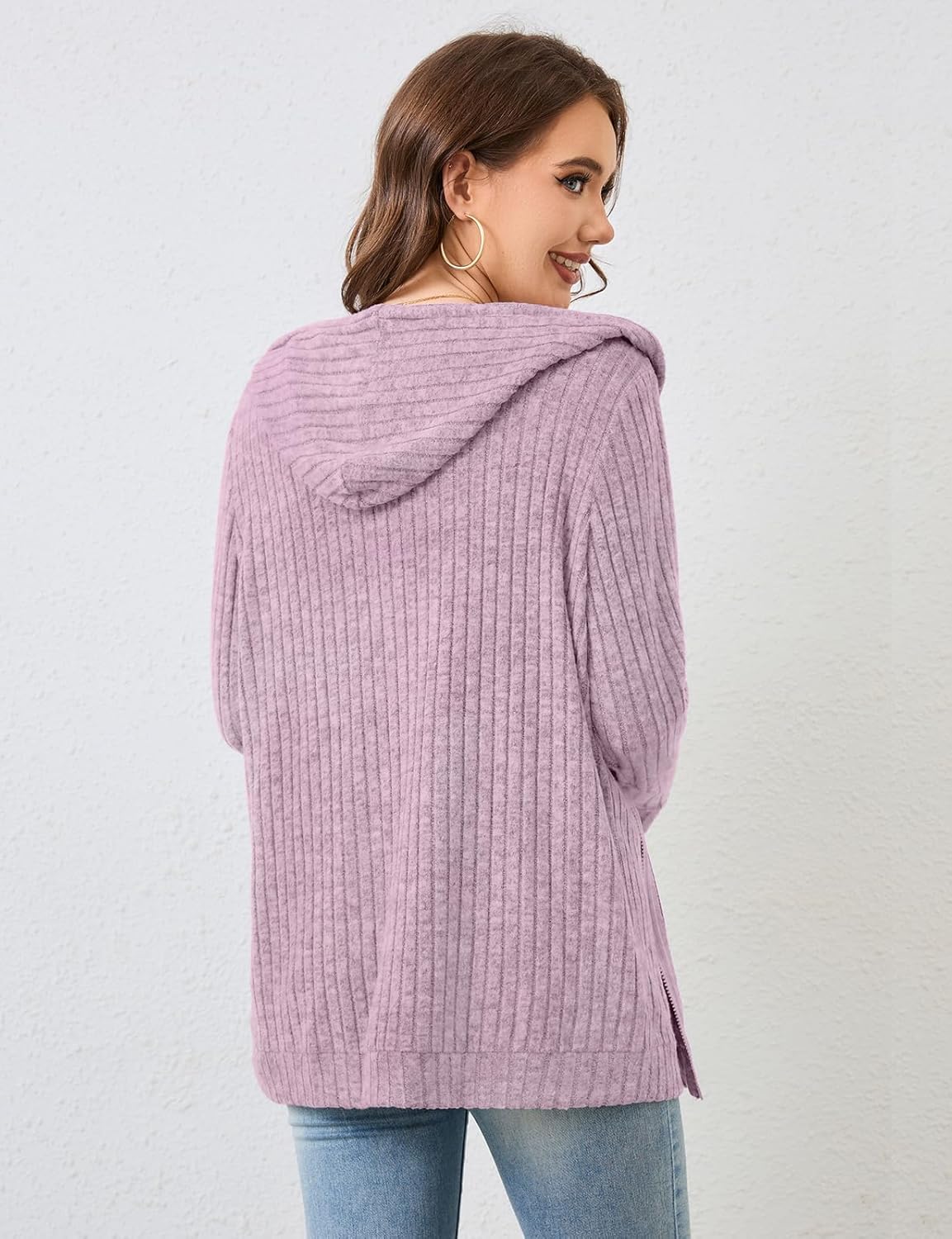 Thumbnail 1 de Flikity Women's Cardigans Zip Up Hoodie with Large Pockets – Lightweight Casual Jacket (M-XXL)