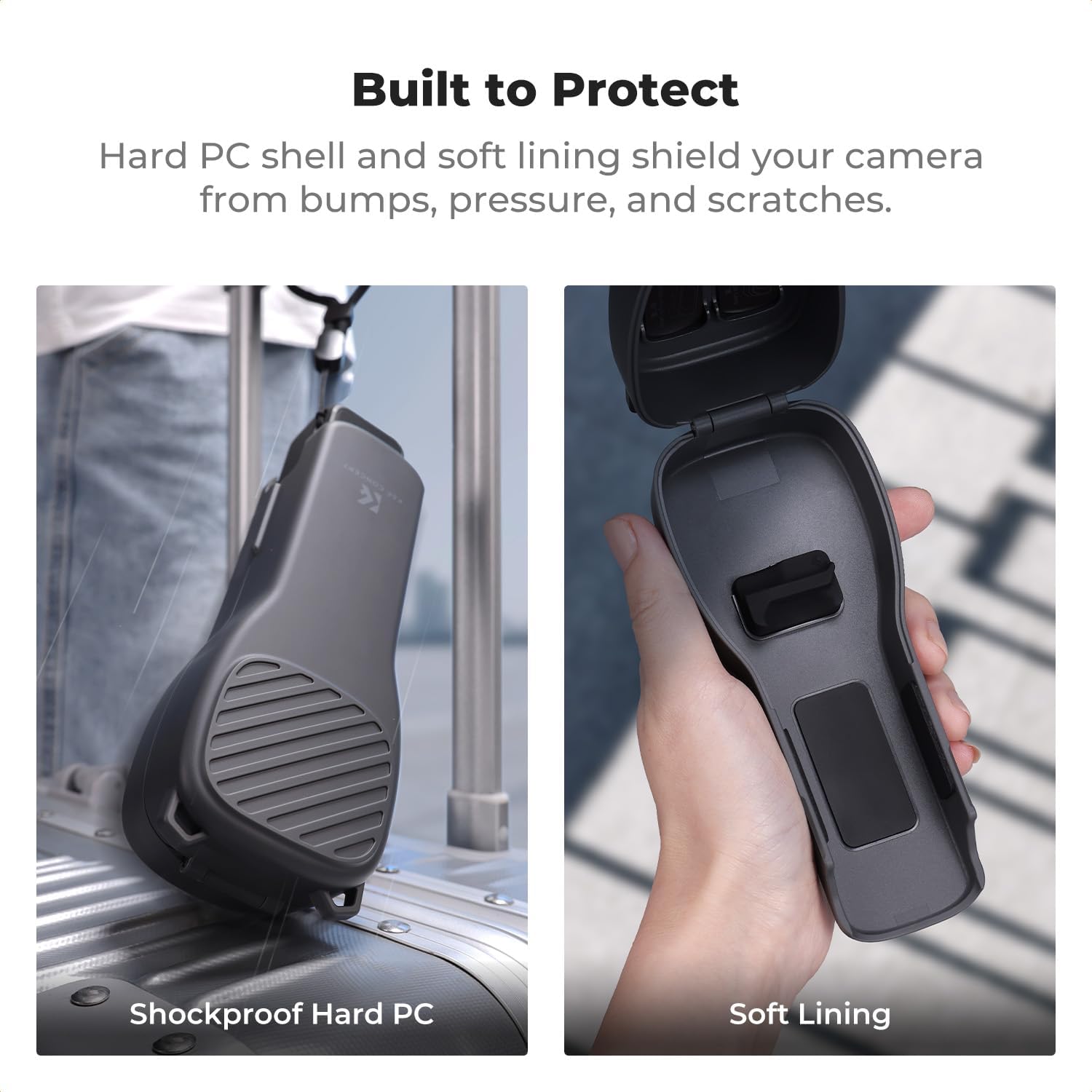 Thumbnail 5 de K&F Concept Protective Case for DJI Osmo Pocket 4 & Pocket 3 (Dark Grey) – Hard Shell with Built-in Filter Storage