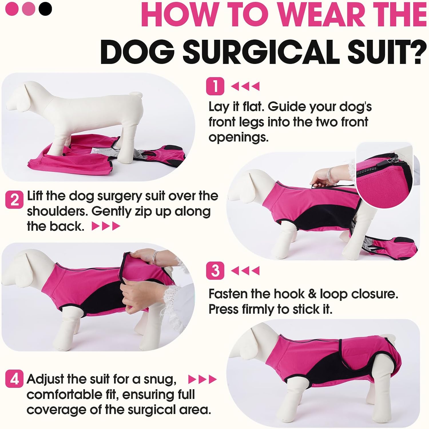 Detalle de IDOMIK Dog Recovery Suit with Cotton Padding