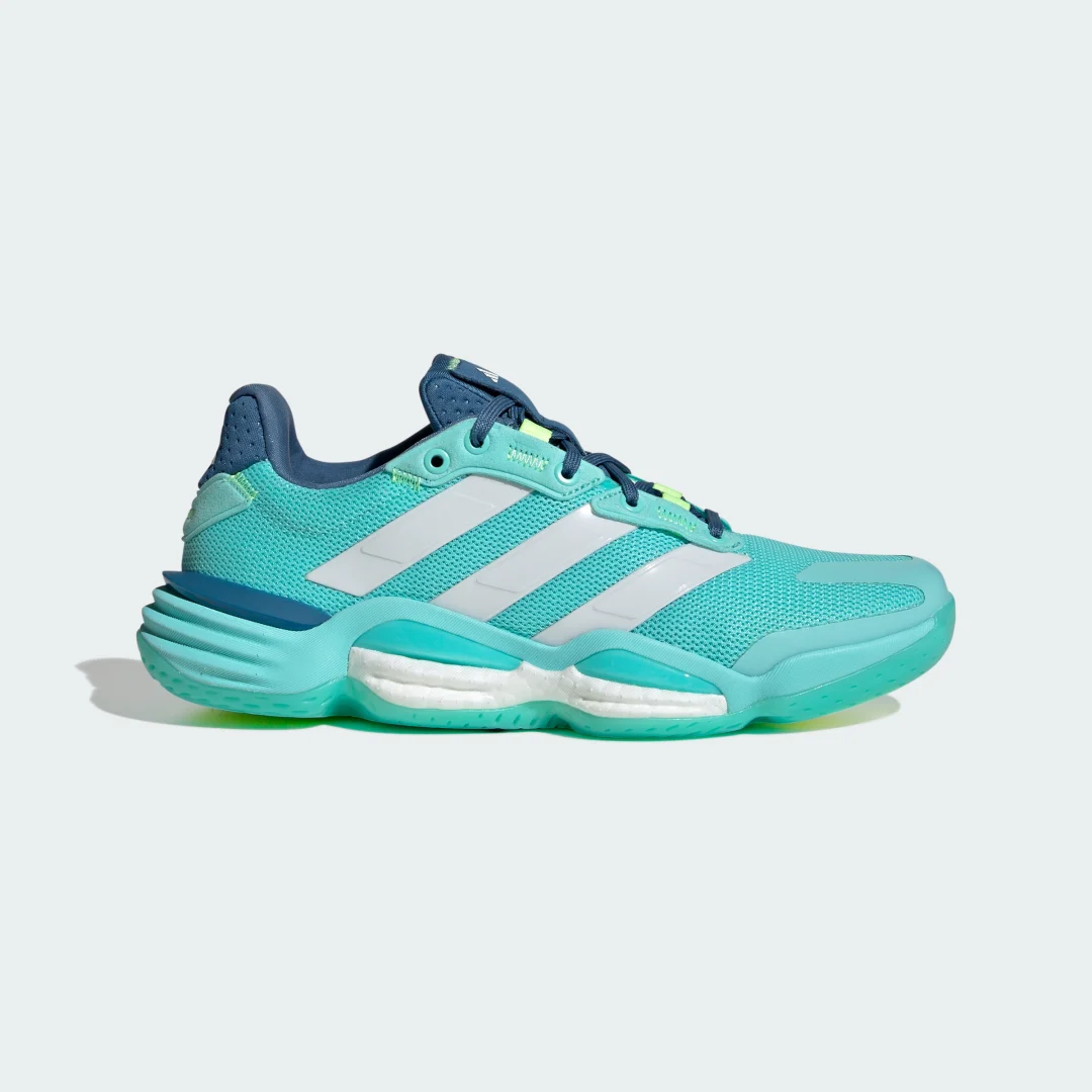Detalle de Adidas Zapatilla Stabil 16 Indoor Turquesa: comodidad y estabilidad para interiores