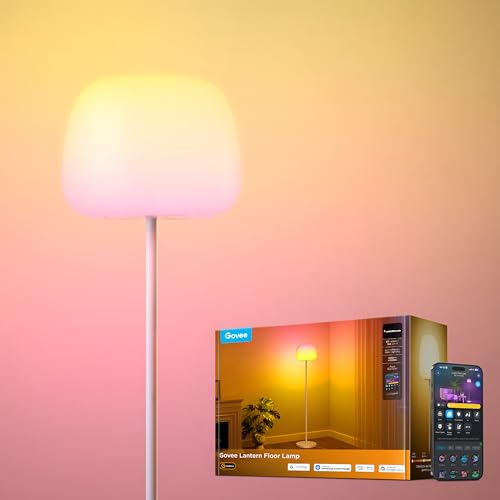Detalle de Govee Lantern Lampada da Terra RGBICWW con Effetto Halo – LED 1400 lm, altezza regolabile
