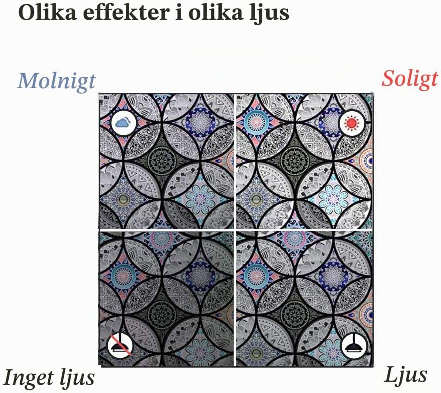 Thumbnail 5 de dktie dekorfilm för fönster, svart statisk insynsfilm 60 x 200 cm