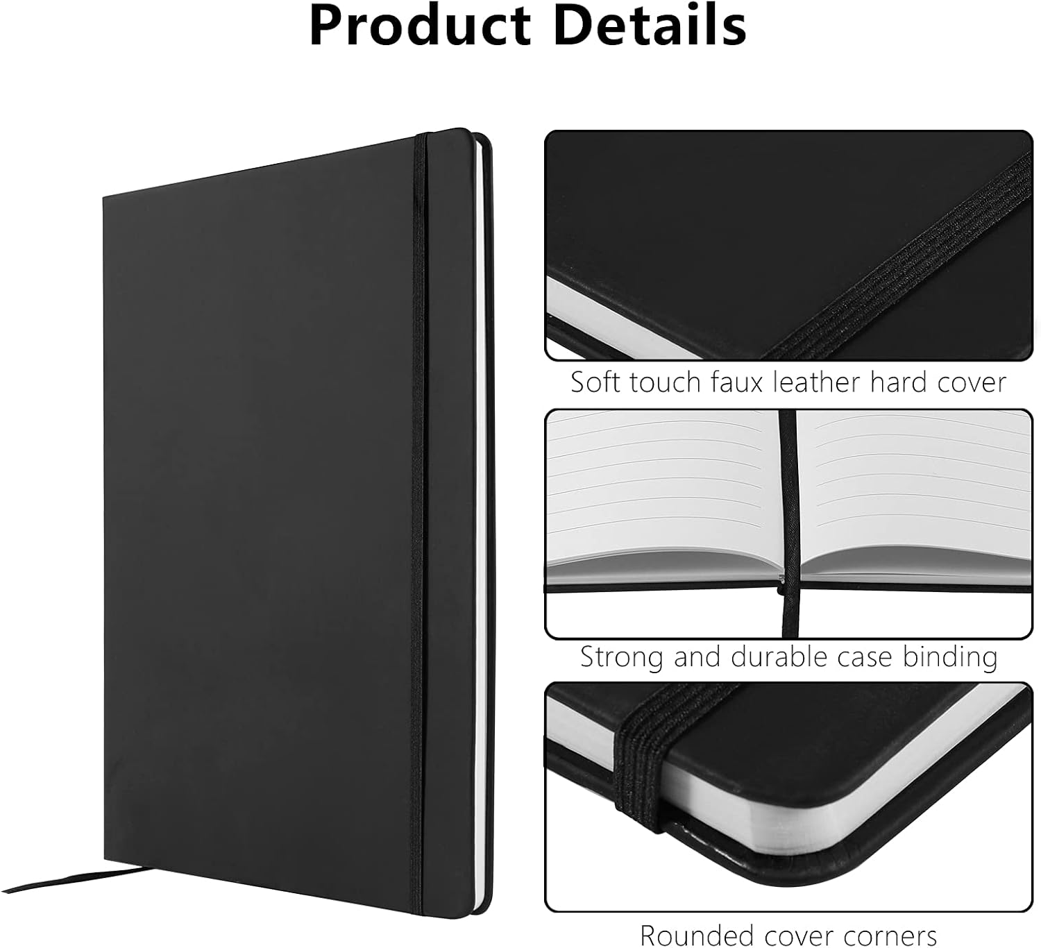 Detalle de A4 Notebook 160 Pages Black