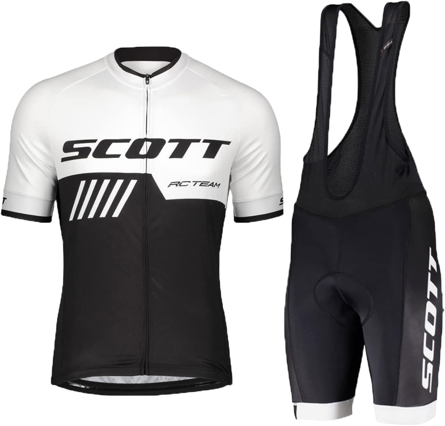 Detalle de HOMTOL Herren Fahrradbekleidung Kurzarm – MTB Radsportanzug mit 3D-Gel-Gepolsterten Shorts