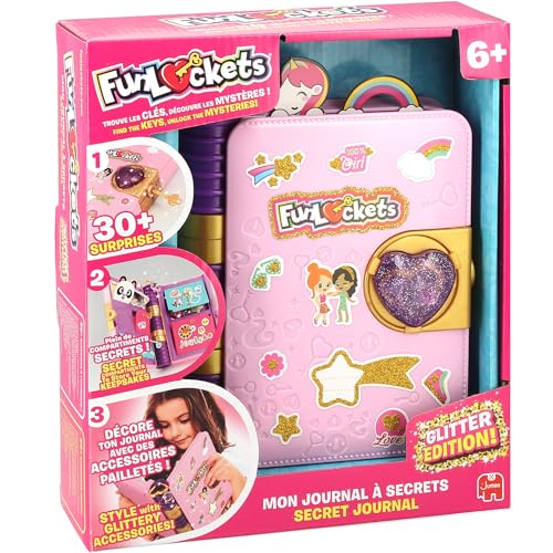 Thumbnail 7 de FUNLOCKETS Secret Journal Glitter Edition – Kids Diary with Lock and Keys